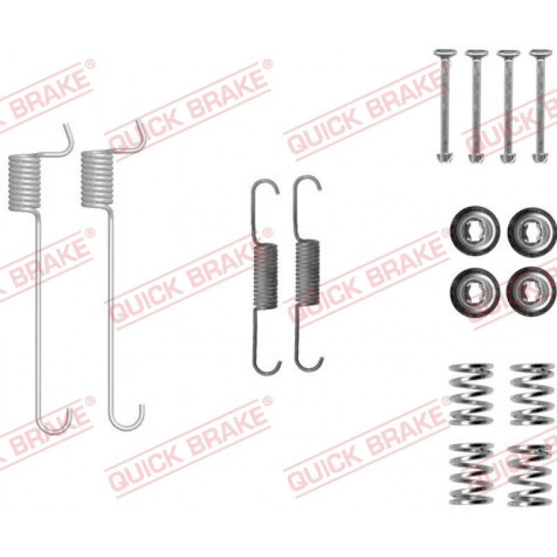 105-0848 QUICK BRAKE Комплект пружинок колодок ручника Nissan X-Trail 2.0-2.5 01-13 (Akebono)