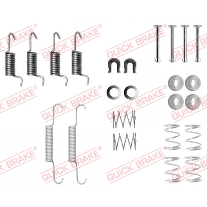 105-0871 QUICK BRAKE Комплект пружинок колодок ручника Subaru Forester/Impreza 1.5-2.5 92- (Akebono)