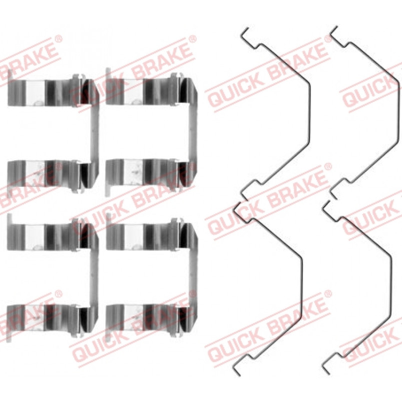 109-1158 QUICK BRAKE Планка супорта (переднього) прижимна (к-кт) Mazda 626 91-02 (Akebono)