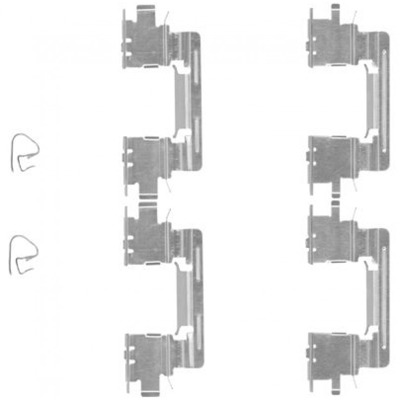 109-1613 QUICK BRAKE Комплект прижимних планок гальмівного супорту (переднього) Toyota Camry 2.4/3.0