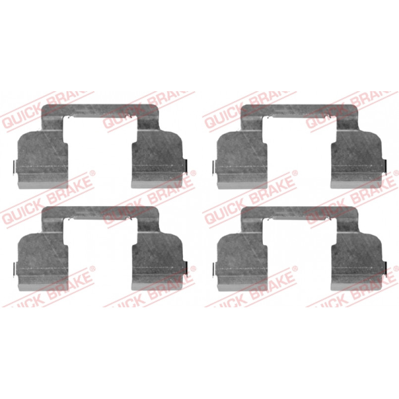 109-1698 QUICK BRAKE Планка супорта (переднього) прижимна (к-кт) Renault Megane/Dacia Logan 96-