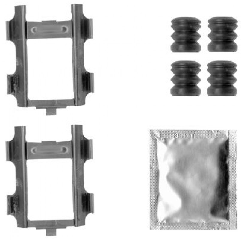 109-1793 QUICK BRAKE Планка супорта (переднього) прижимна (к-кт) MB Sprinter 208-416 (Bosch)
