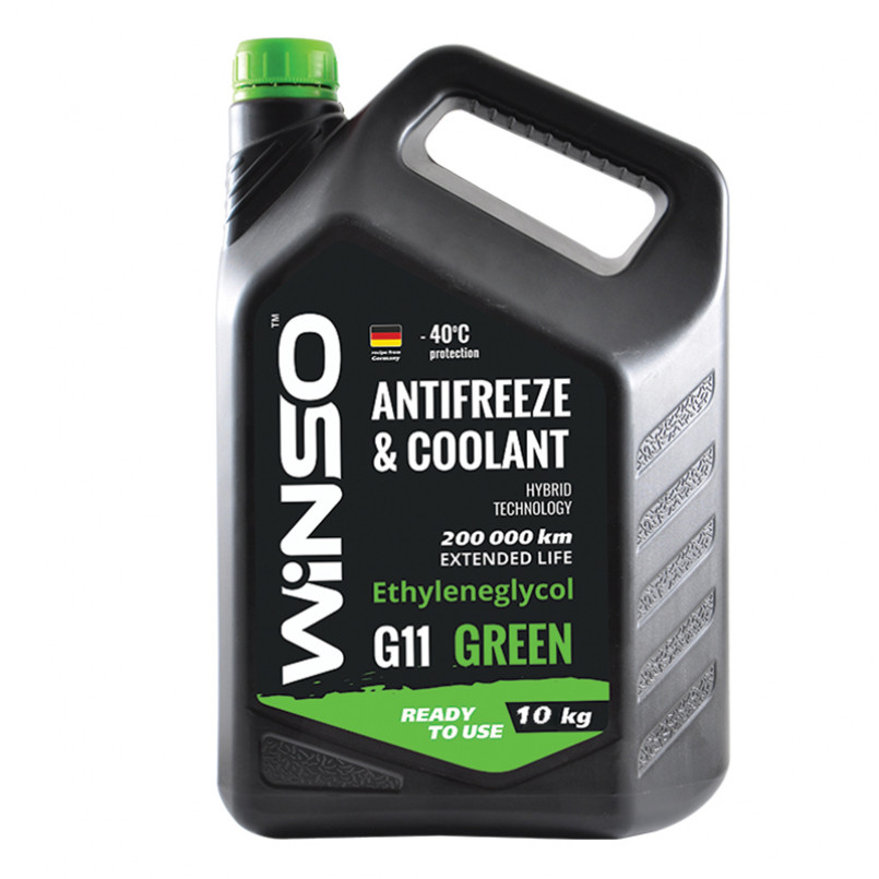 ANTIFREEZE & COOLANT WINSO GREEN G11 Антифриз 10kg (2шт/ящ)