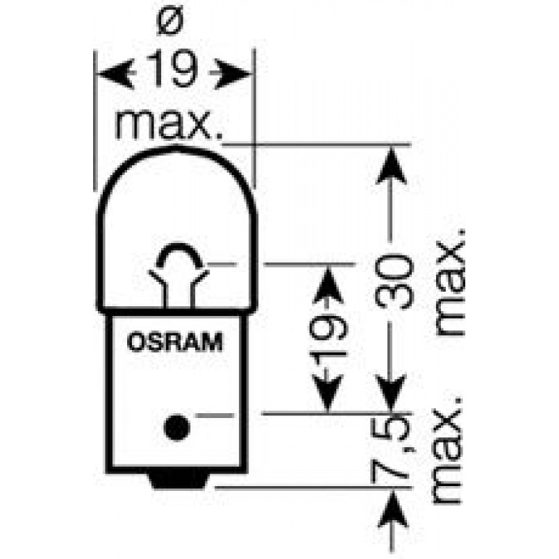 5009NA-UNV OSRAM Лампа RY10W 12V 10W BAU15s ORIGINAL