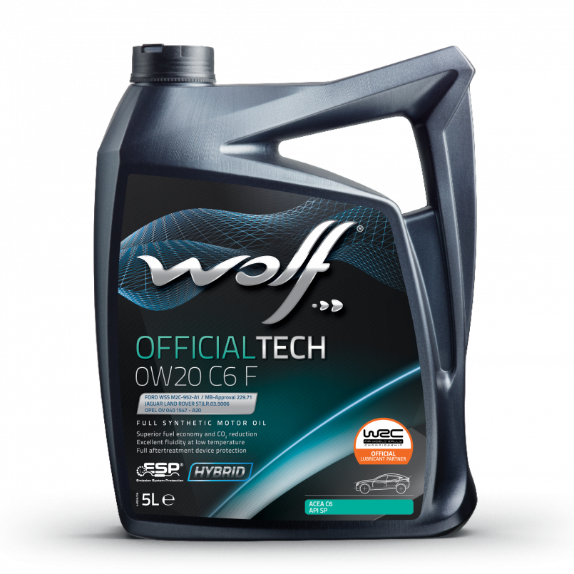 Олива моторна WOLF OFFICIALTECH 0W20 C6 F  5л.
