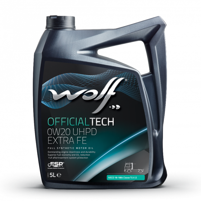 Олива моторна WOLF OFFICIALTECH 0W20 UHPD EXTRA FE  5л.