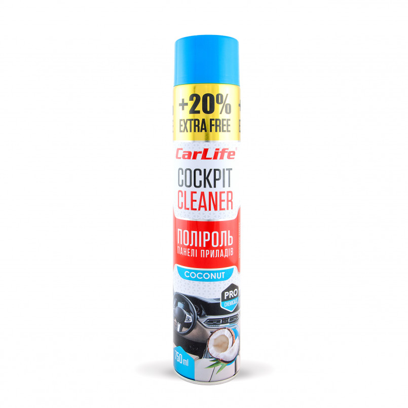 CARLIFE Поліроль панелі приладів Кокос. Cockpit Cleaner 750ml (24шт/ящ)