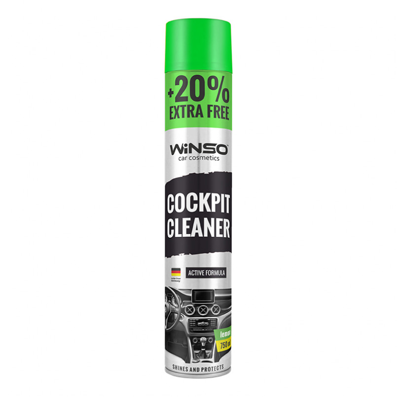 Поліроль для панелі приладів WINSO Cockpit Cleaner 750ml, лимон (12шт/ящ)