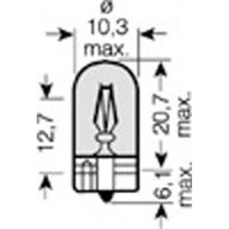 2827-UNV OSRAM Лампа WY5W 12V 5W W2.1x9.5d ORIGINAL