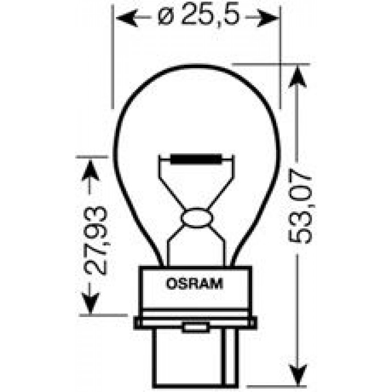 3156-UNV OSRAM Лампа P27W 12V 27W W2.5x16d ORIGINAL