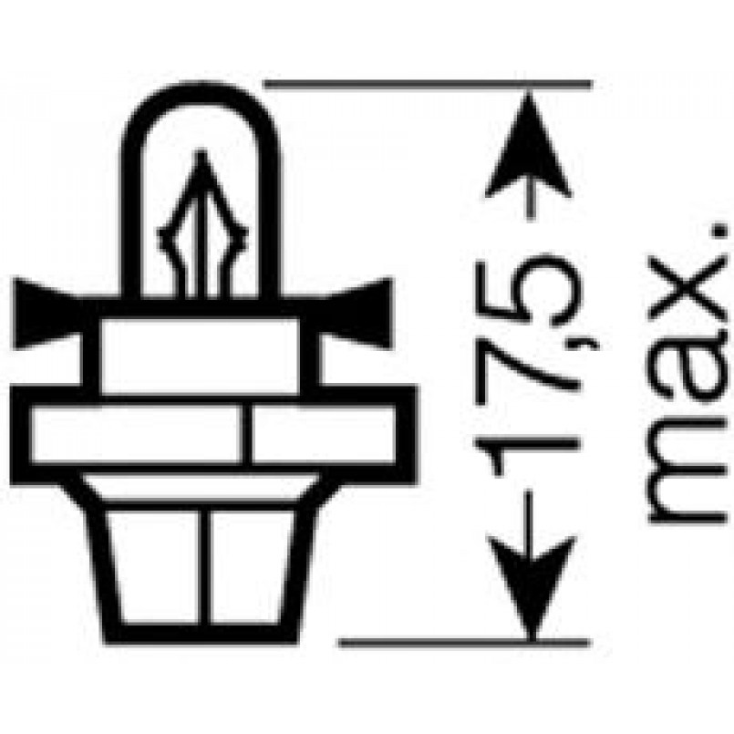 2452MFX6-UNV OSRAM Лампа 12V 1,50W BX8.4d-12.5 ORIGINAL