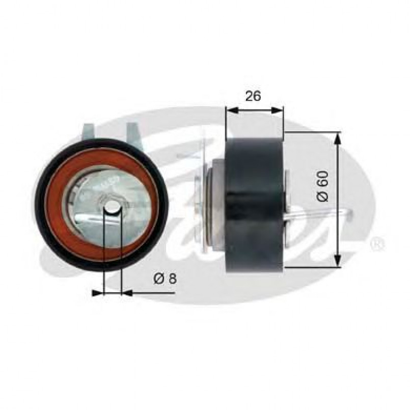 T43199 (7784-21155)  Натяжний ролик ременя ГРМ GATES POWERGRIP TENSIONER