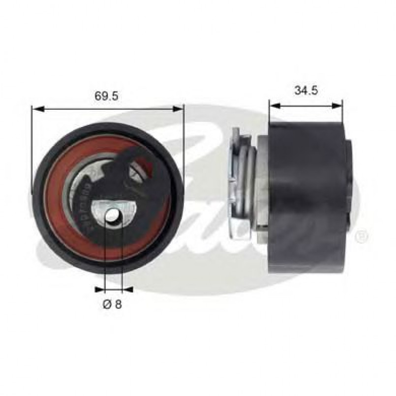 T43200 (7784-21156)  Натяжний ролик ременя ГРМ GATES POWERGRIP TENSIONER