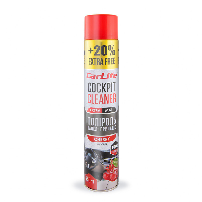 CARLIFE Поліроль панелі приладів Вишня. Cockpit Cleaner EXTRA MAT 750ml (24шт/ящ)