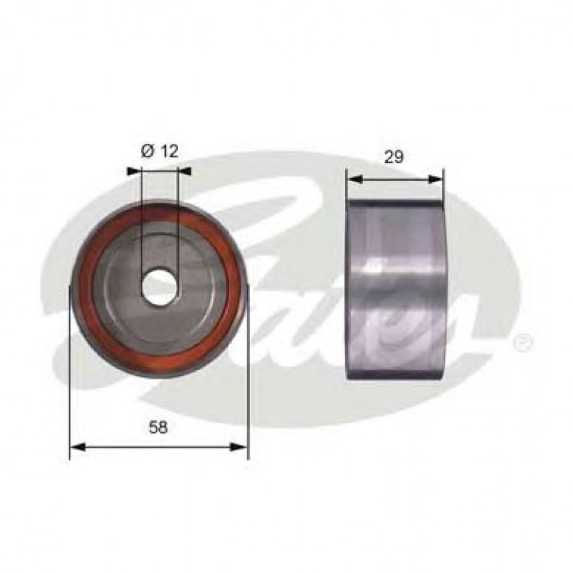 T42025 (7786-21116)  Обвідний ролик ременя ГРМ GATES POWERGRIP IDLER