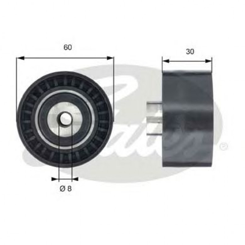 T42188 (7786-21532)  Обвідний ролик ременя ГРМ GATES POWERGRIP IDLER