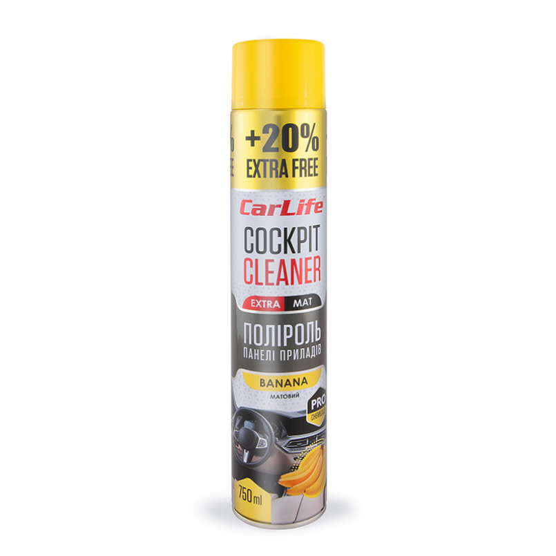 CARLIFE Поліроль панелі приладів Банан. Cockpit Cleaner EXTRA MAT 750ml (24шт/ящ)