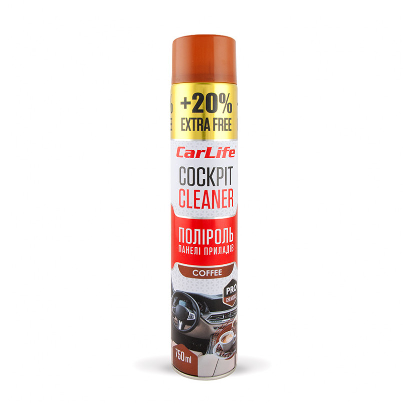CARLIFE Поліроль панелі приладів CarLife Кава. Cockpit Cleaner 750ml (24шт/ящ)