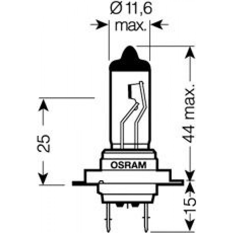 64215-BLI OSRAM Лампа H7 24V 70W PX26d ORIGINAL