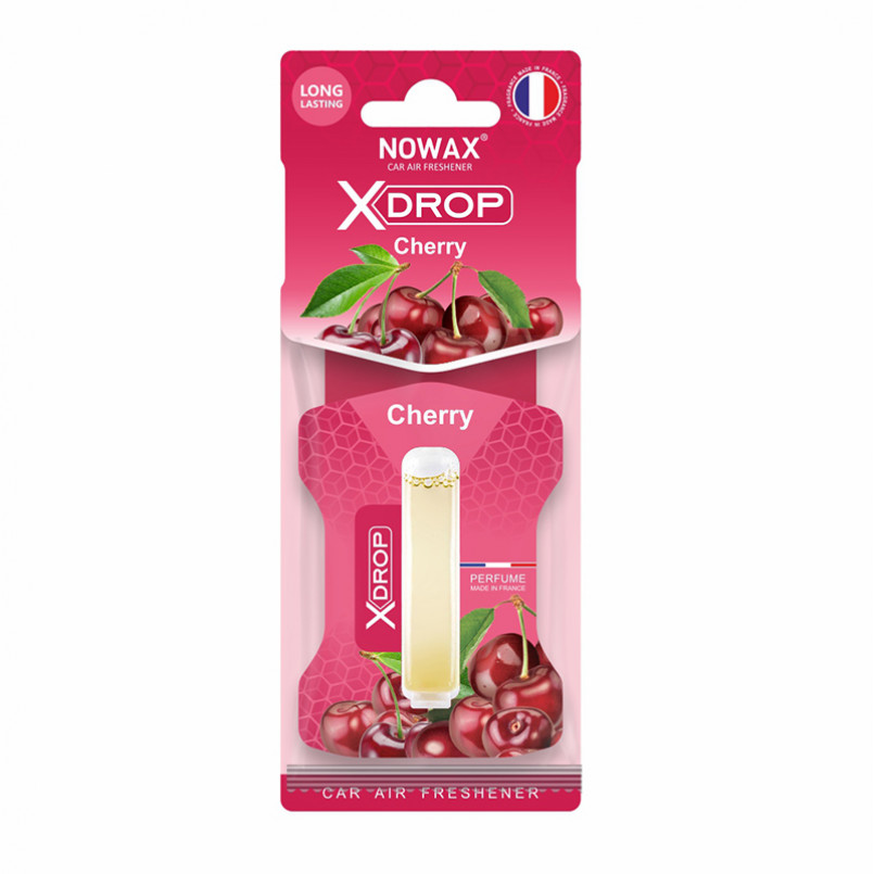 NOWAX Ароматизатор целюлозний з капсулою Nowax серія X Drop - Cherry (25шт/ящ)