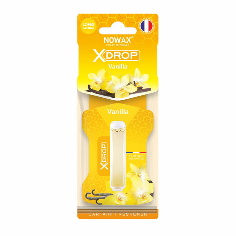 NOWAX Ароматизатор целюлозний з капсулою Nowax серія X Drop - Vanilla (25шт/ящ)