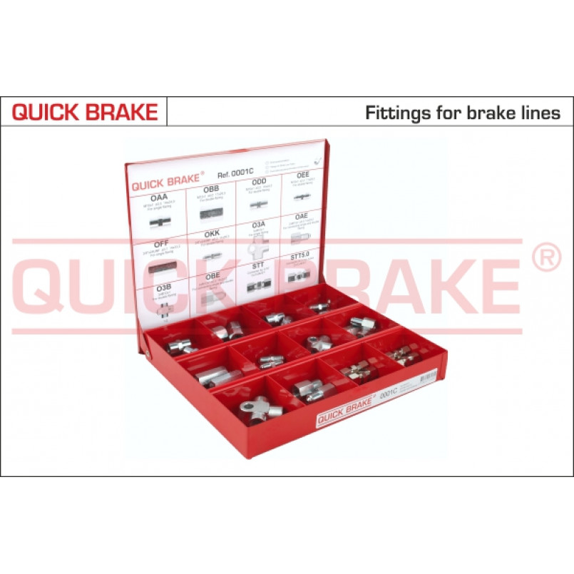0001C QUICK BRAKE Комплект cоединителей трубок тормозных d3.1-4.0 (К-кт 25 шт.)