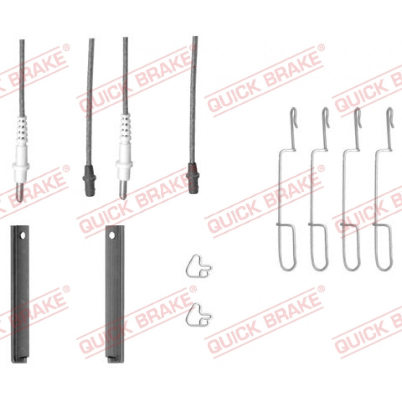 109-1280X QUICK BRAKE Планка супорта (заднього) прижимна (к-кт) MB Vito (W638) 2.0-2.3TD (с датчиком