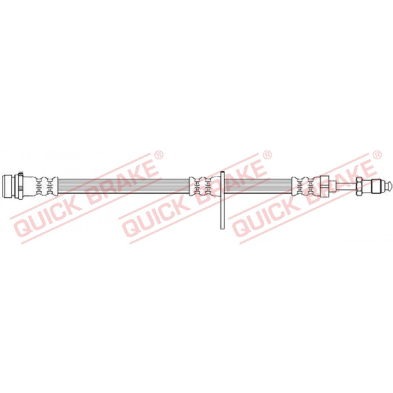 32.701 QUICK BRAKE Шланг тормозной (задний/L) Ford Transit Connect/Tourneo Connect 13- (M10x1/M10x1)