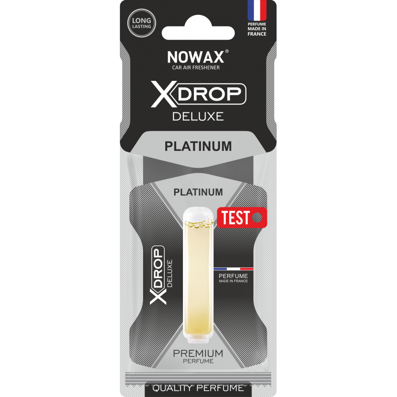NOWAX Ароматизатор целюлозний з капсулою Nowax серія X Drop Delux - Platinum (25шт/ящ)