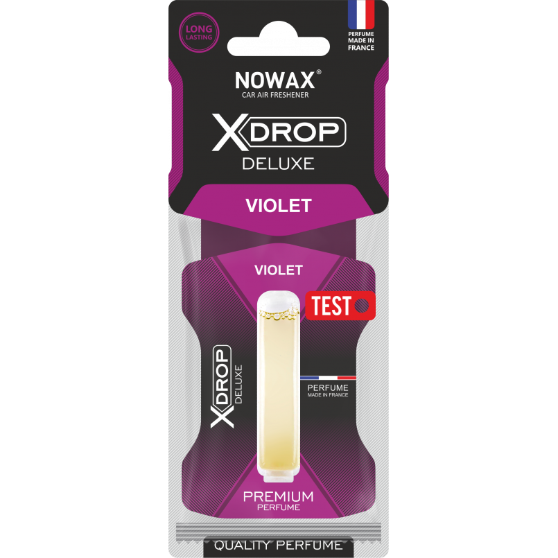 NOWAX Ароматизатор целюлозний з капсулою Nowax серія X Drop Delux - Violet (25шт/ящ)