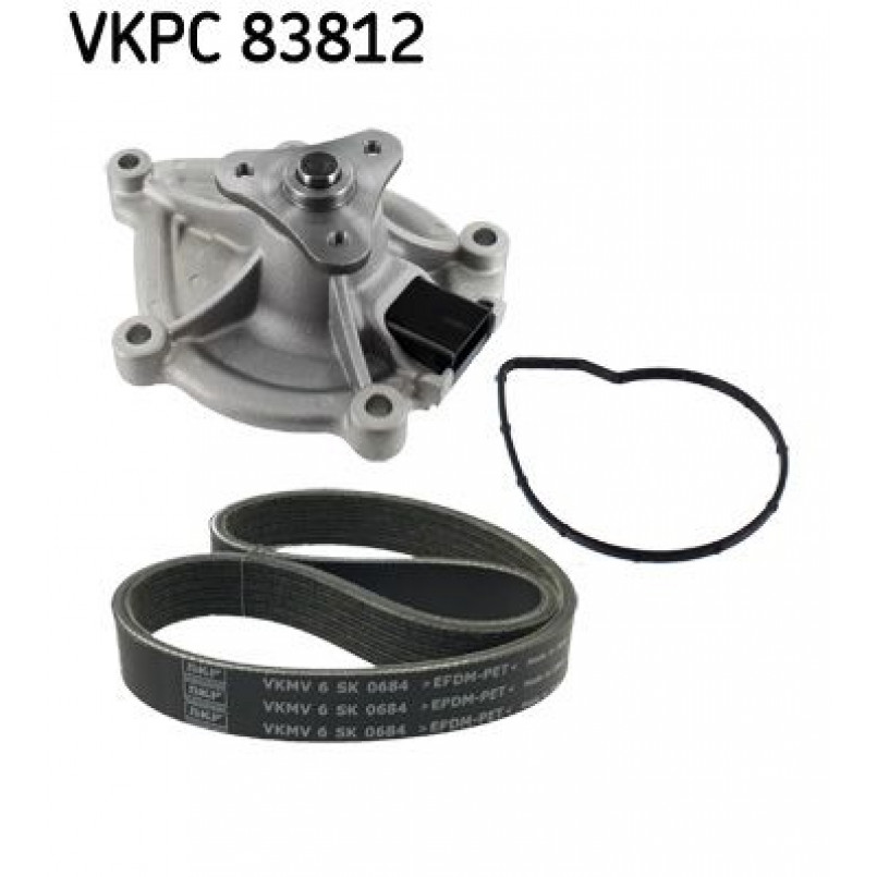 VKMC 33843 SKF - Насос охолоджуючої рідини + комплект зубчатого ремня