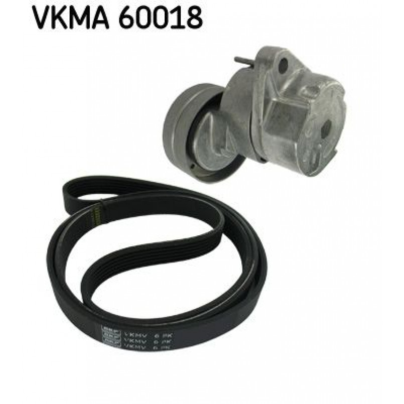 VKMA 60018 SKF Комплект поликлинових ременів (з роликами)
