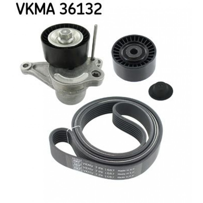 VKMA 36132 SKF Комплект поликлинових ременів (з роликами)