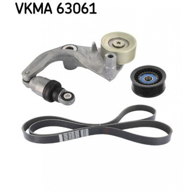 VKMA 63061 SKF Комплект доріжкового ремня (ролик, ремінь)
