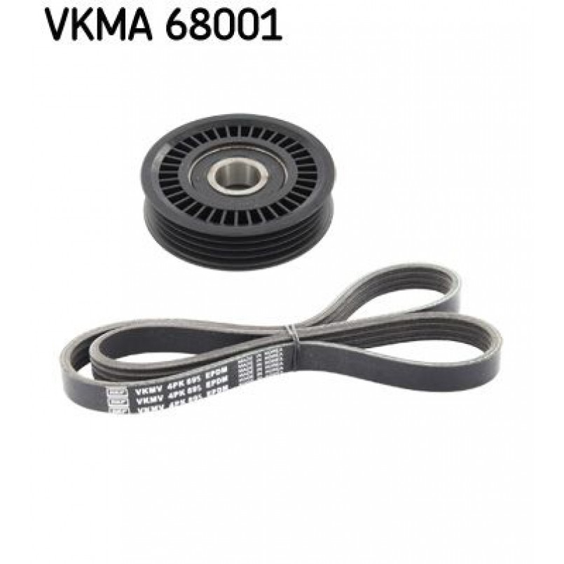 VKMA 68001 SKF Комплект поликлинових ременів (з роликами)