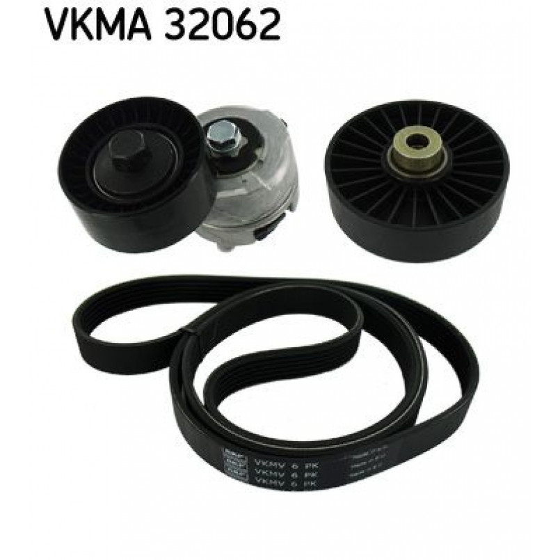 VKMA 32062 SKF Комплект доріжкового ремня (ролик, ремінь)