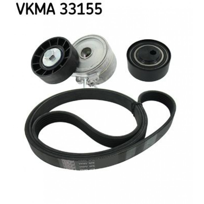 VKMA 33155 SKF Комплект доріжкового ремня (ролик, ремінь)