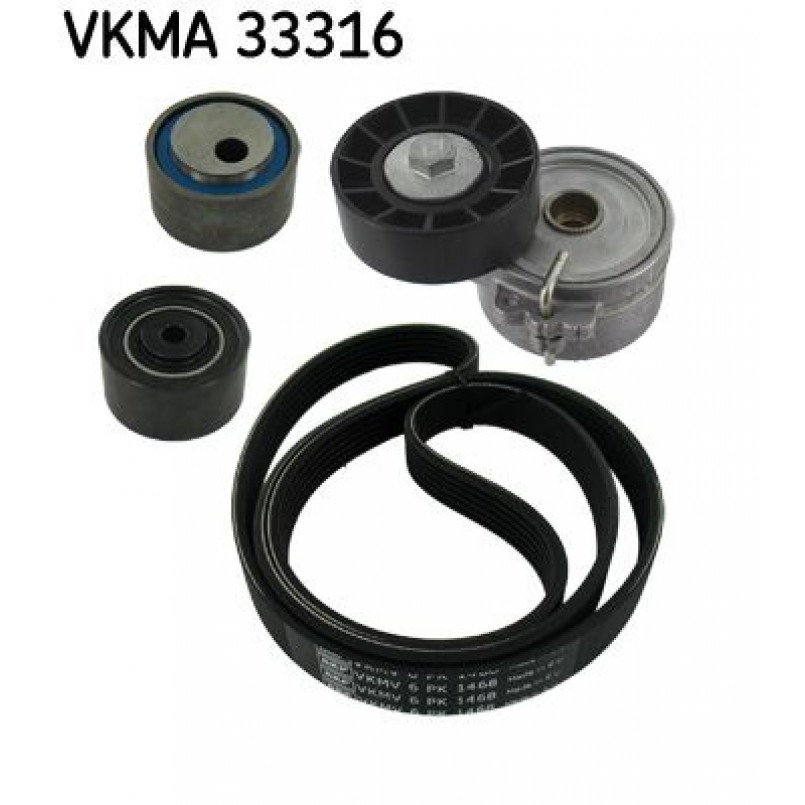 VKMA 33316 SKF Комплект доріжкового ремня (ролик, ремінь)
