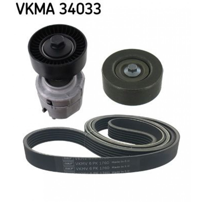 VKMA 34033 SKF Комплект доріжкового ремня (ролик, ремінь)