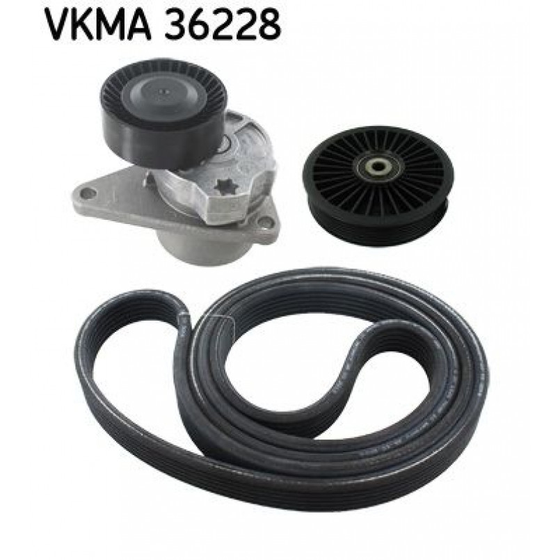 VKMA 36228 SKF Комплект доріжкового ремня (ролик, ремінь)