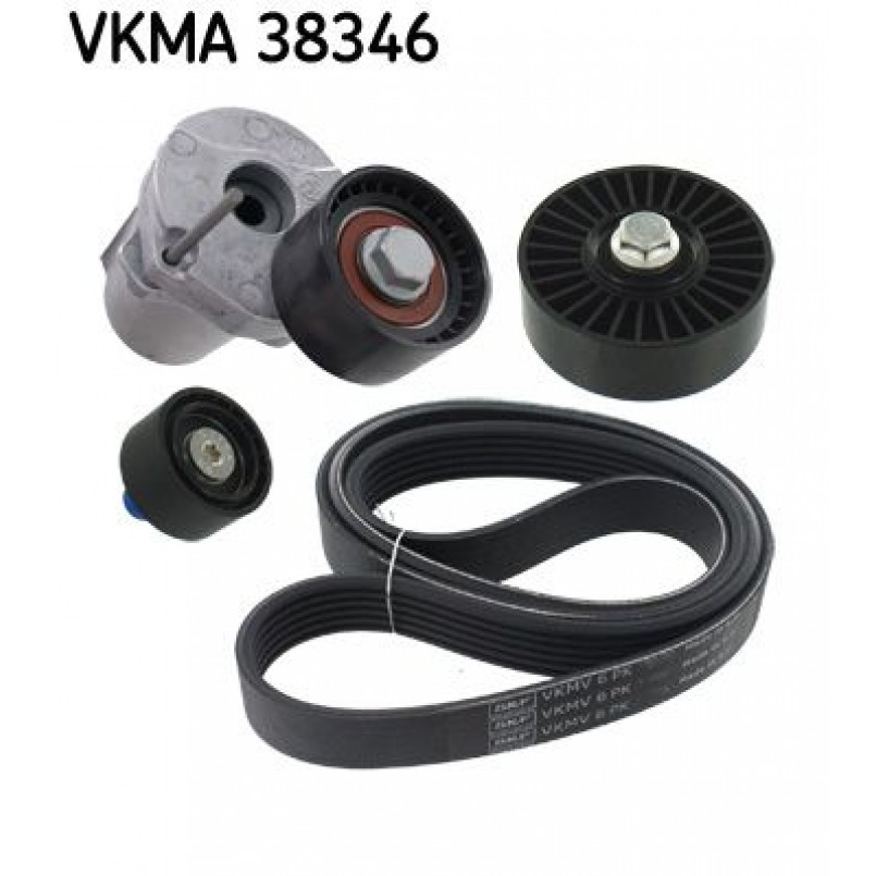 VKMA 38346 SKF Комплект доріжкового ремня (ролик, ремінь)