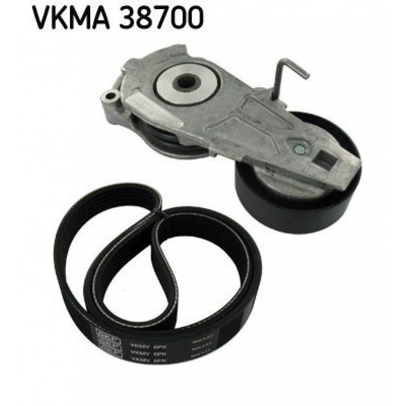 VKMA 38700 SKF Комплект доріжкового ремня (ролик, ремінь)