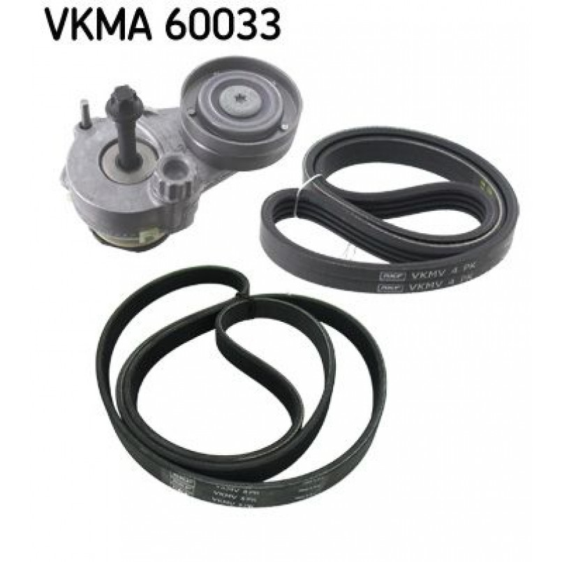 VKMA 60033 SKF Комплект доріжкового ремня (ролик, ремінь)
