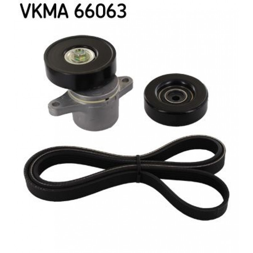 VKMA 66063 SKF Комплект доріжкового ремня (ролик, ремінь)