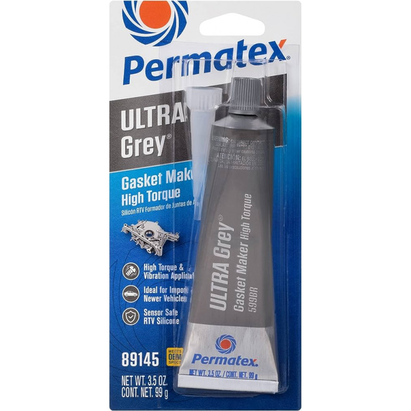 Permatex Ultra Grey® High Torque Gasket Maker, Герметик силіконовий сірий 99гр