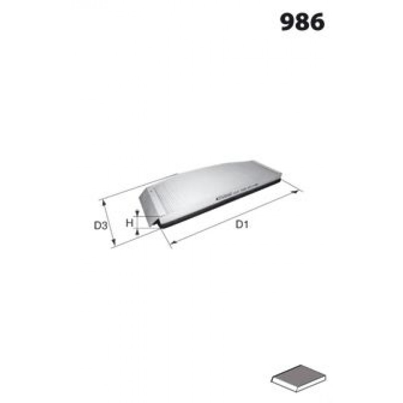 EKR7520 Фільтр салону (Mecafilter)