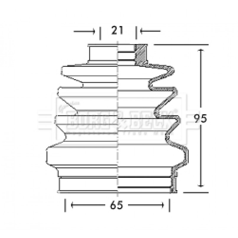 BCB2687 BORG & BECK-Пильовик привідного вала к-т