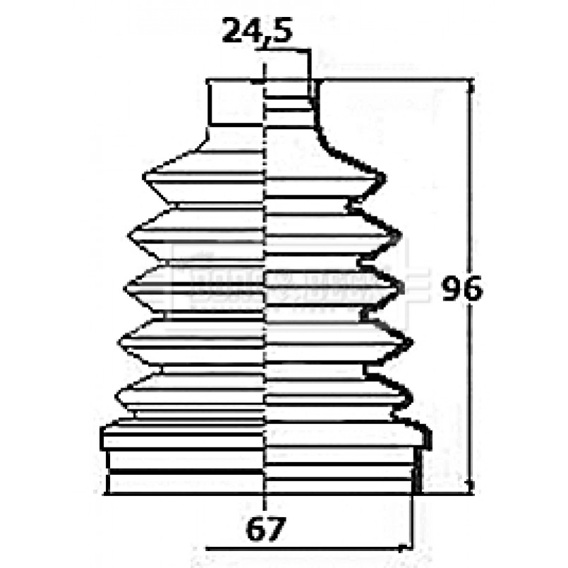 BCB6160 BORG & BECK-Пильовик привідного вала к-т