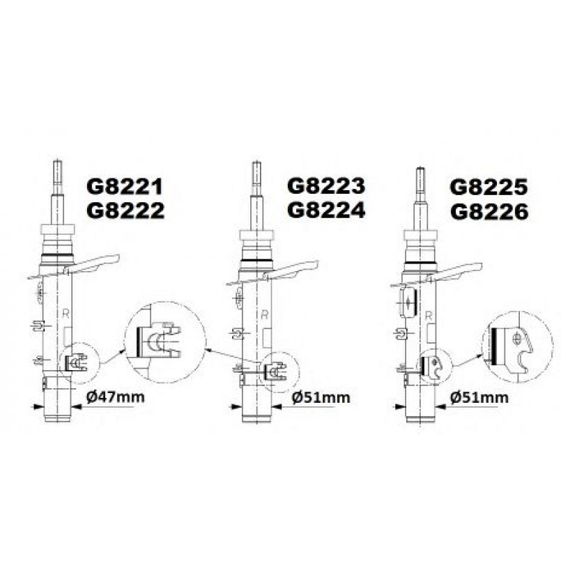 G8225 Monroe Амортизатор GAS передній правий
