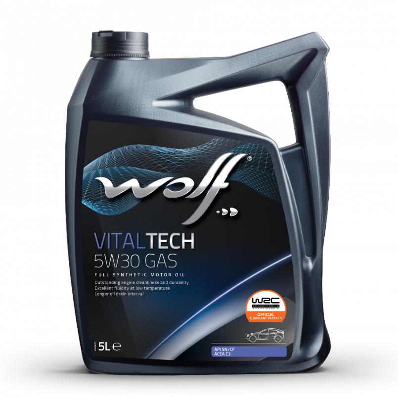 Олива моторна WOLF VITALTECH 5W30 GAS  5л.